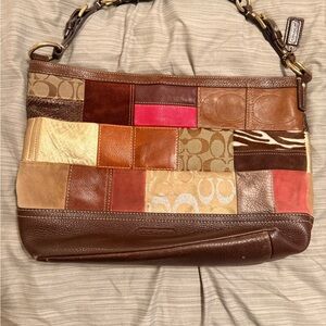 Vintage Coach Multicolor Patchwork Shoulder Bag #10434